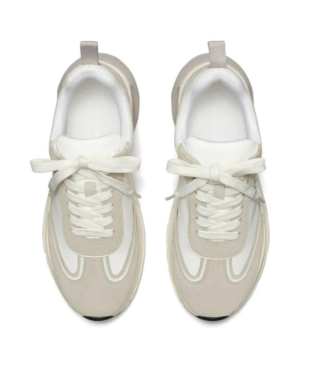 TORY BURCH Бежевые кожаные кроссовки, фото 2