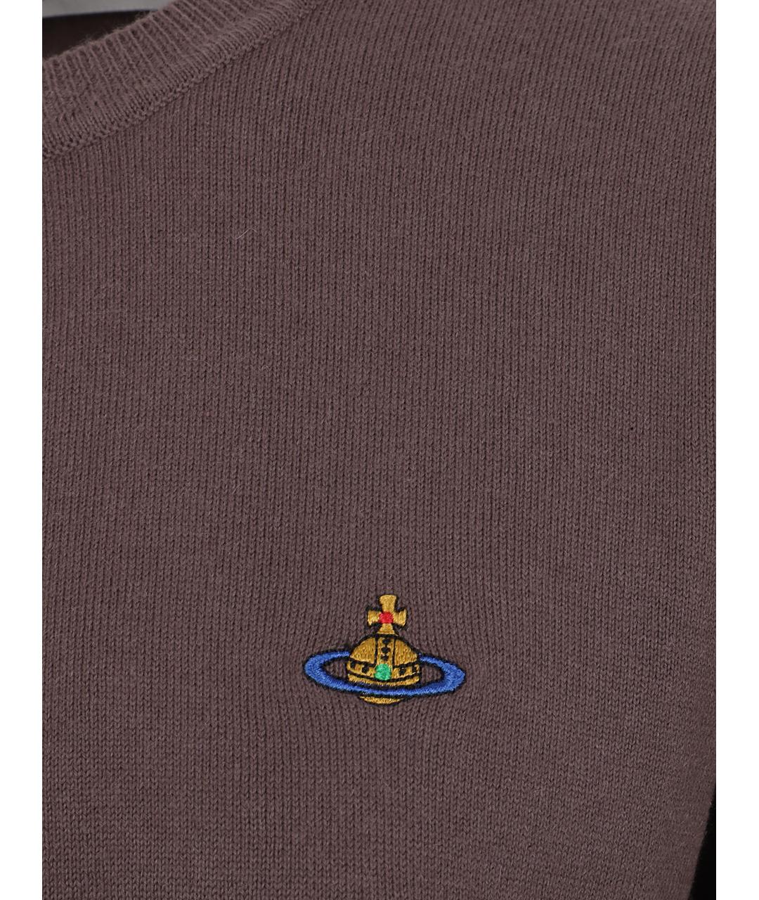 VIVIENNE WESTWOOD Коричневый хлопковый кардиган, фото 3
