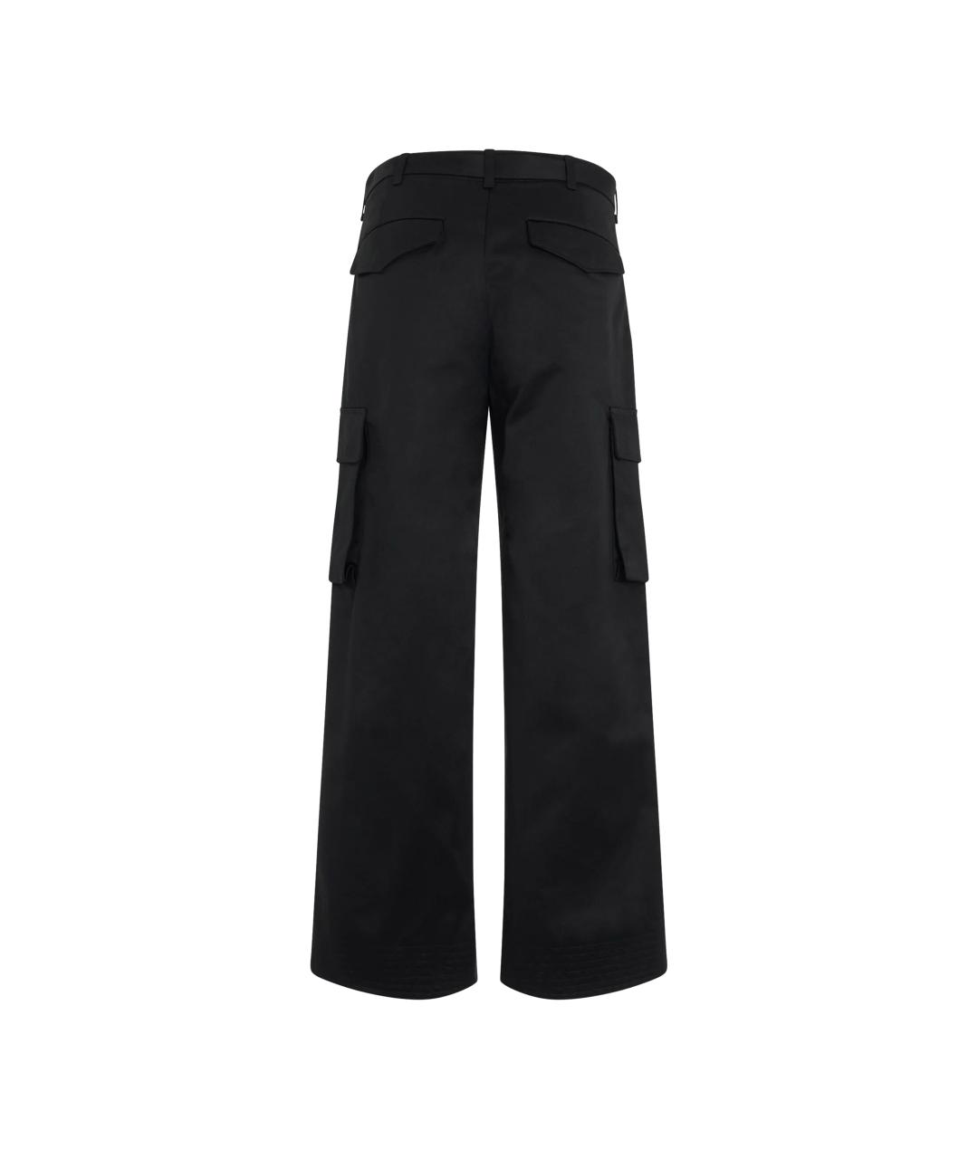 SACAI Черные хлопковые прямые брюки, фото 2