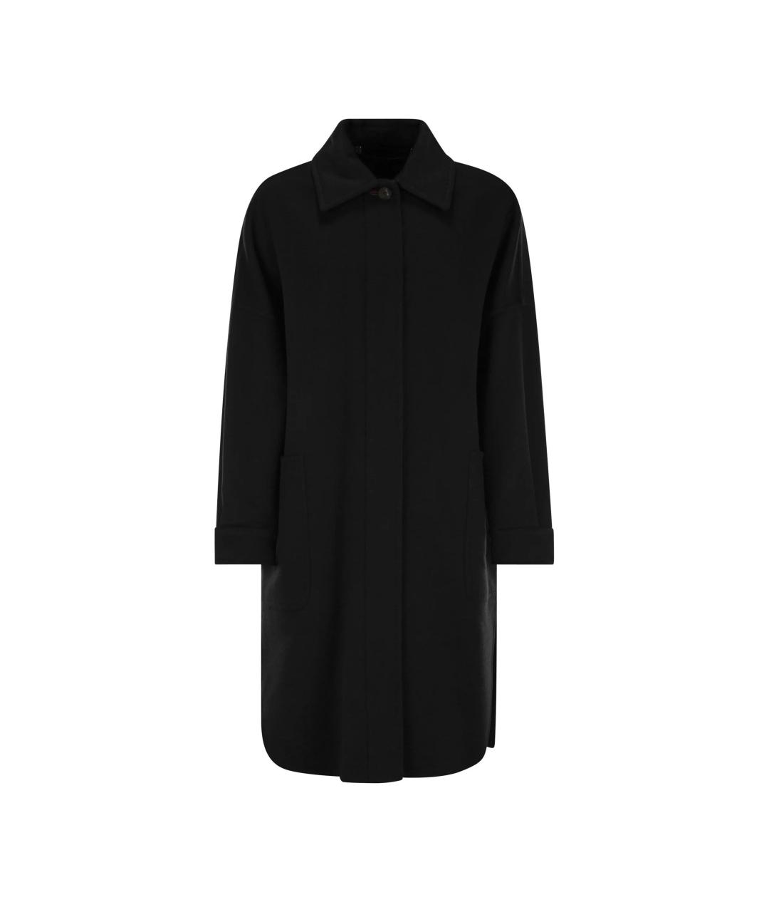 MAX MARA Черное кашемировое пальто, фото 1