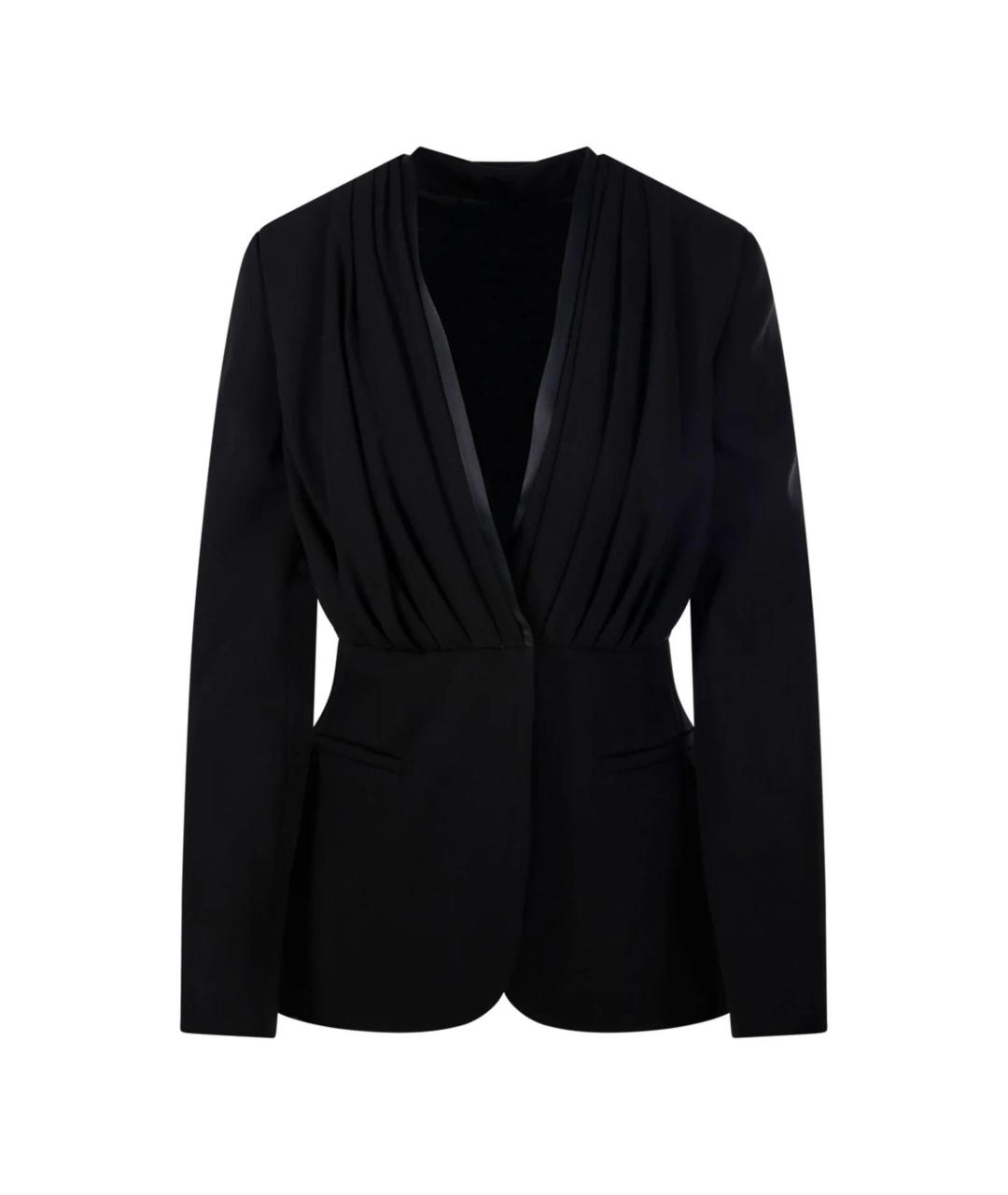 MAX MARA Черный ацетатный жакет/пиджак, фото 1