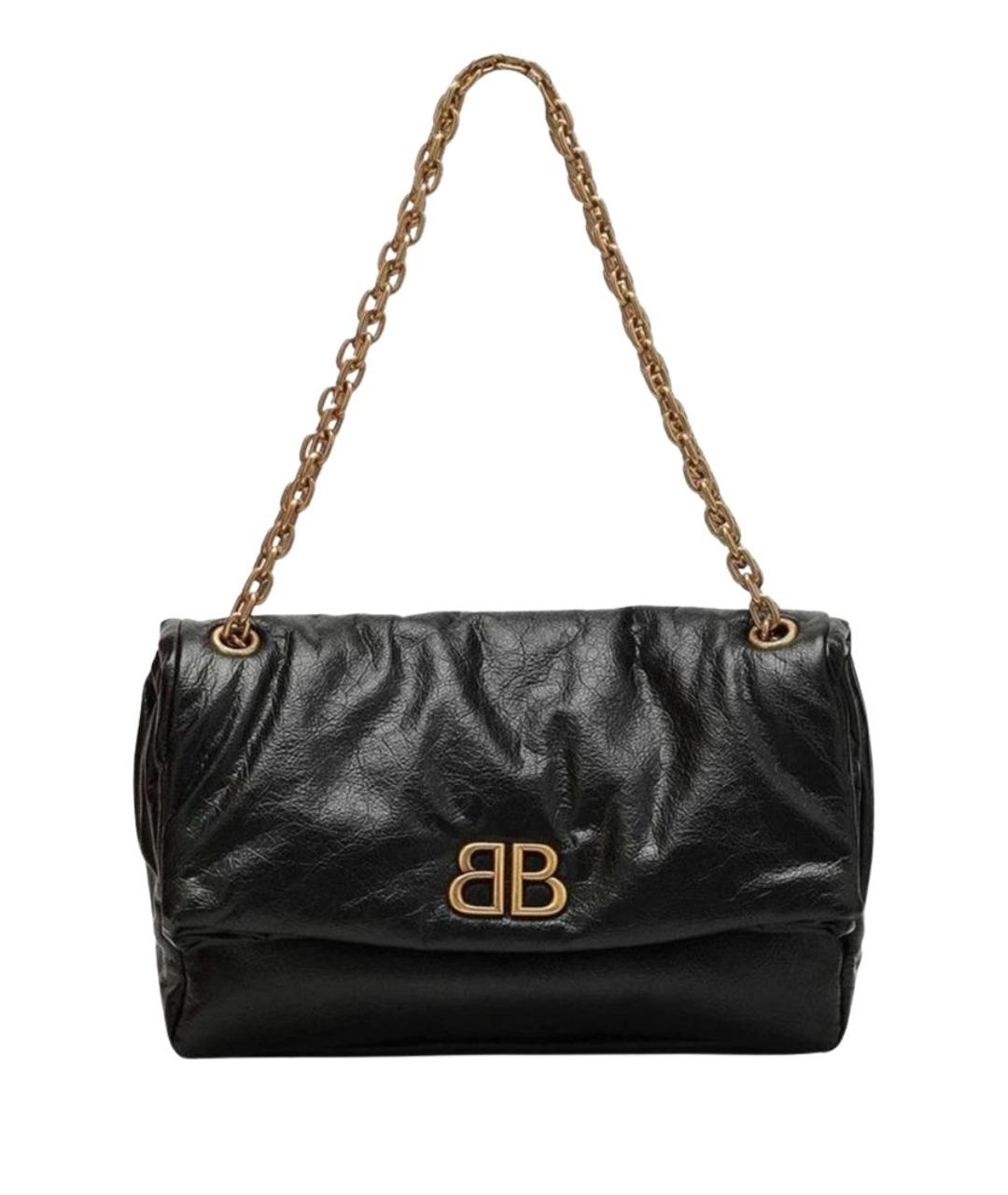 BALENCIAGA Черная кожаная сумка через плечо, фото 1