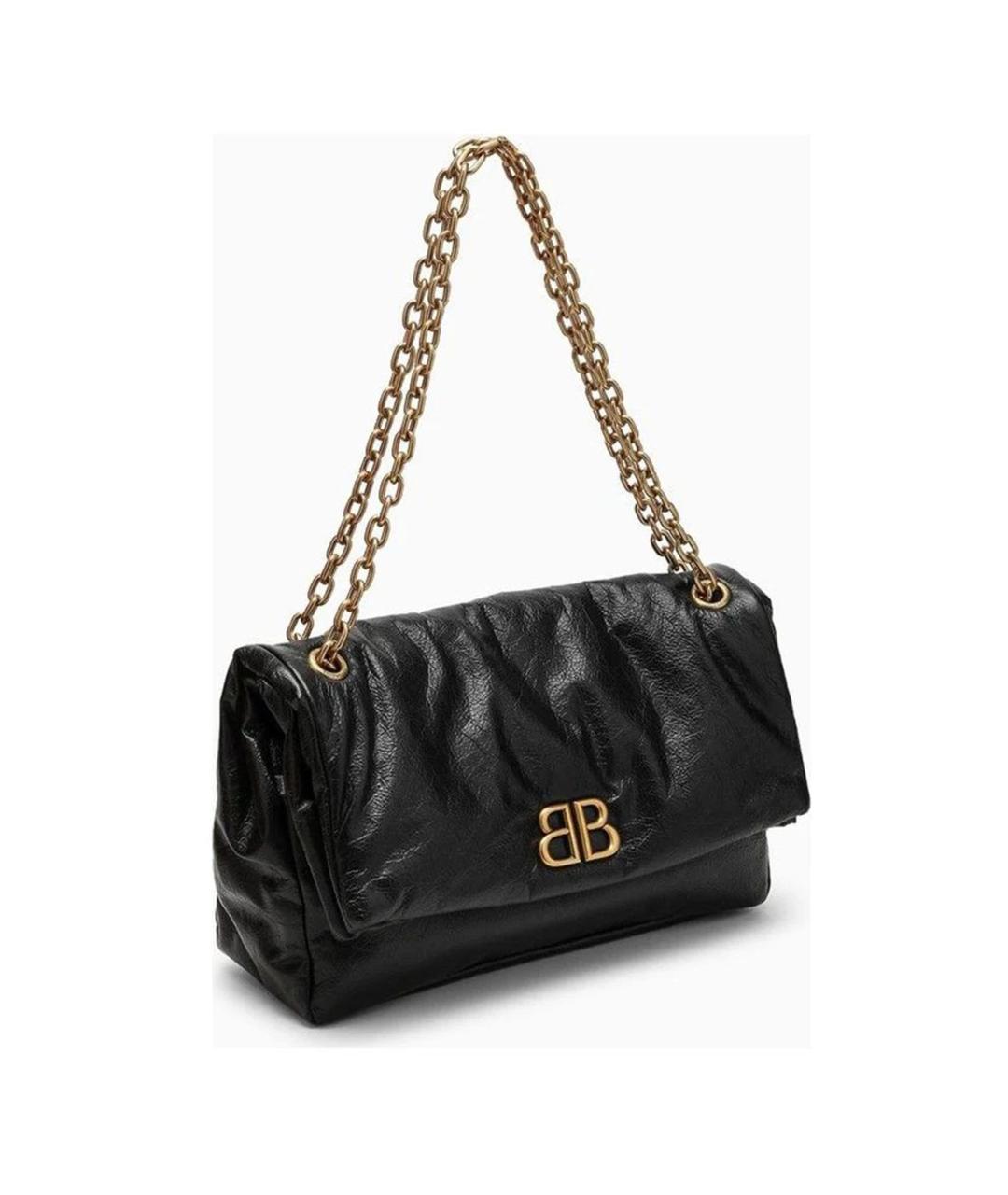 BALENCIAGA Черная кожаная сумка через плечо, фото 3