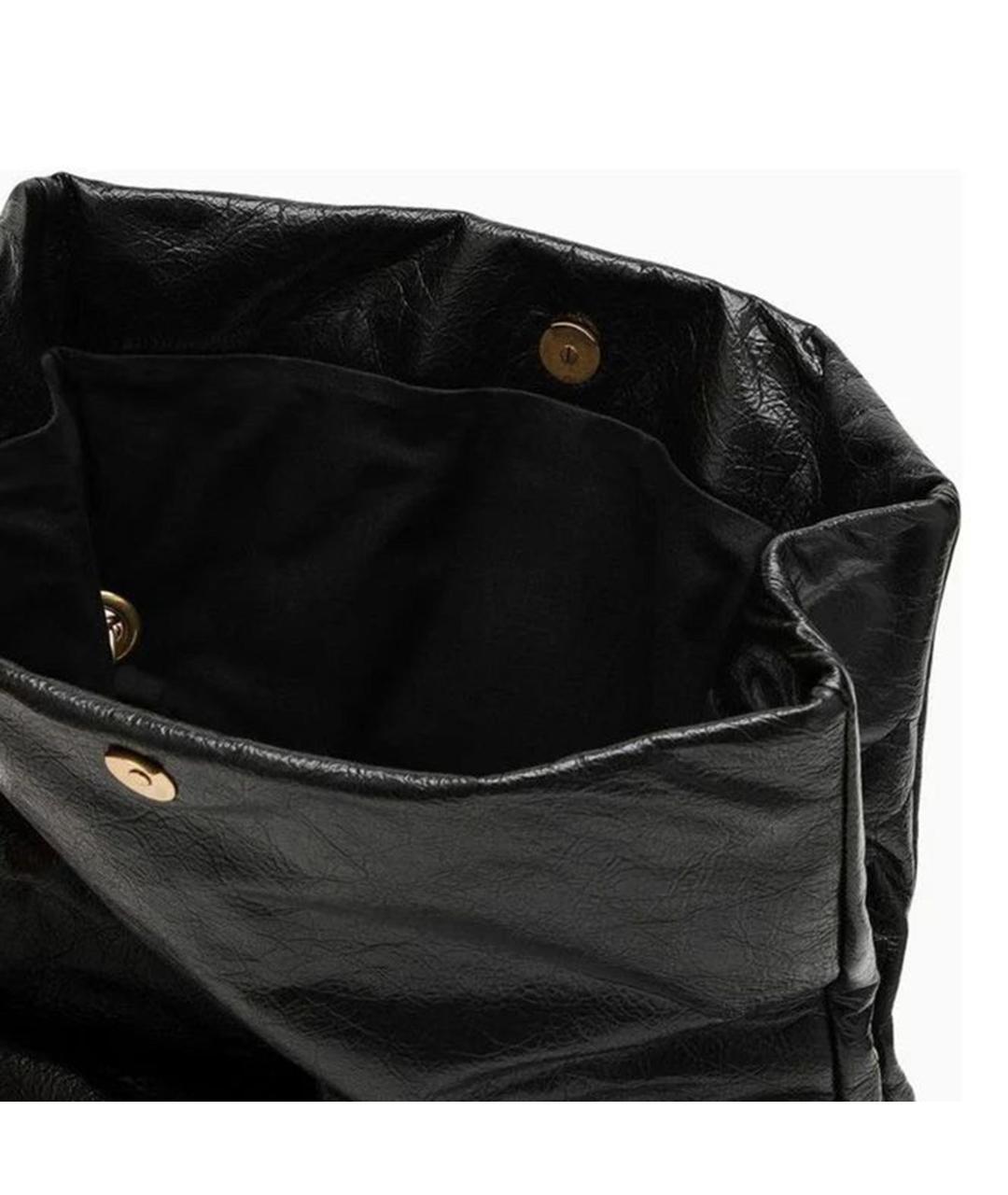 BALENCIAGA Черная кожаная сумка через плечо, фото 4