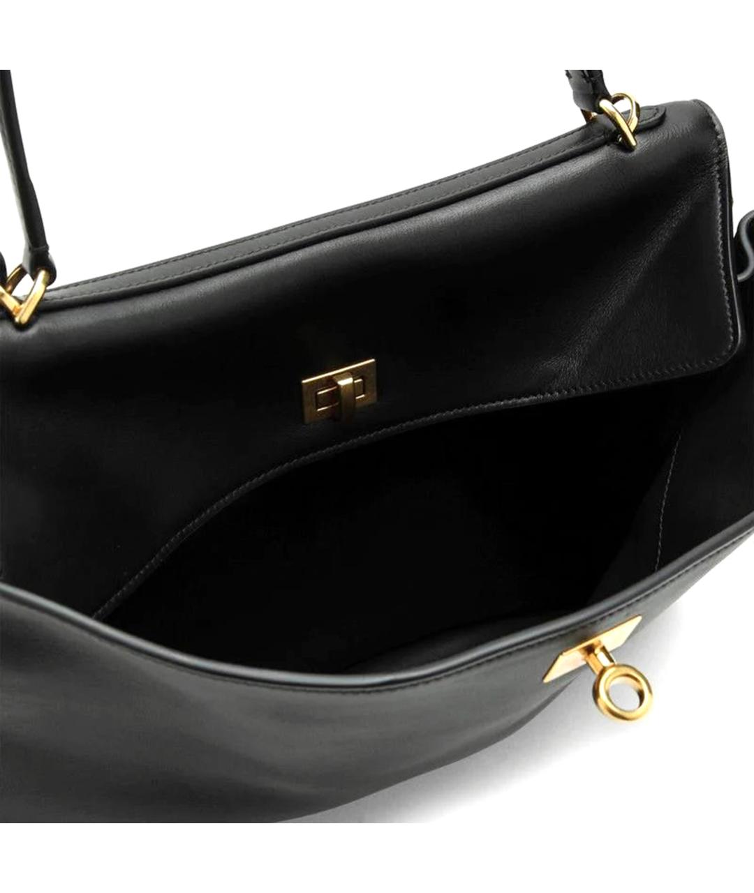 BALENCIAGA Черная кожаная сумка тоут, фото 2