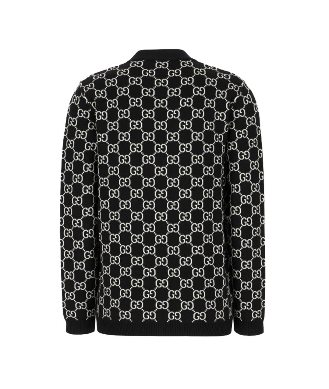 GUCCI Черный шерстяной кардиган, фото 2
