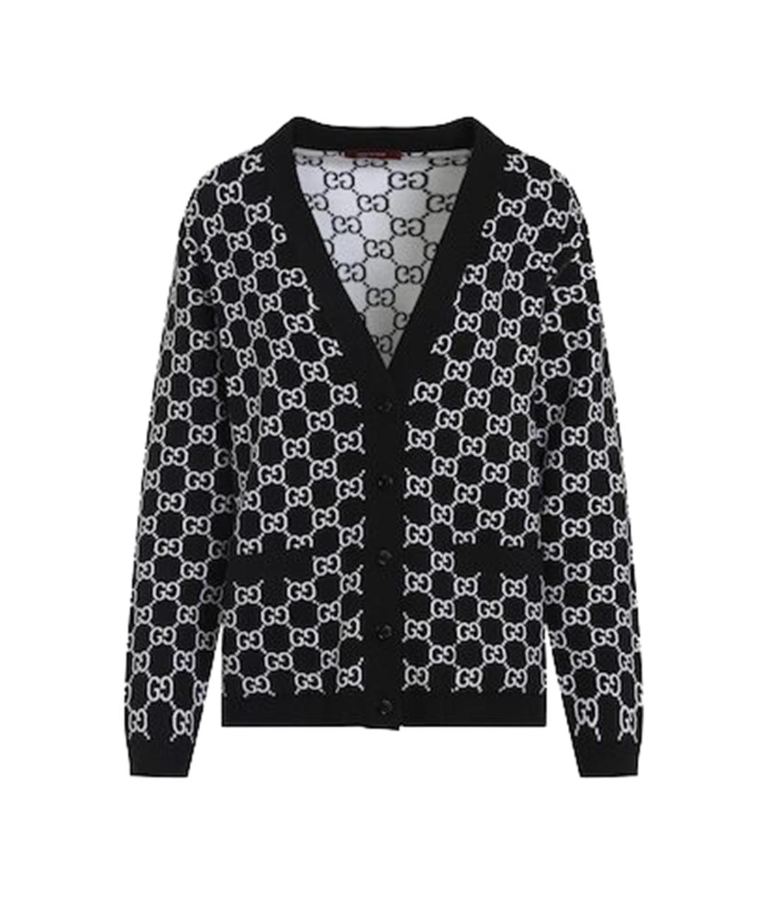 GUCCI Черный шерстяной кардиган, фото 1