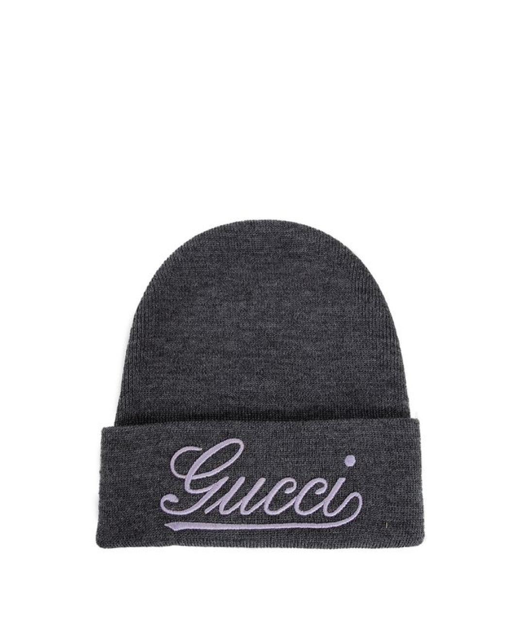 GUCCI Серая шерстяная шапка, фото 1