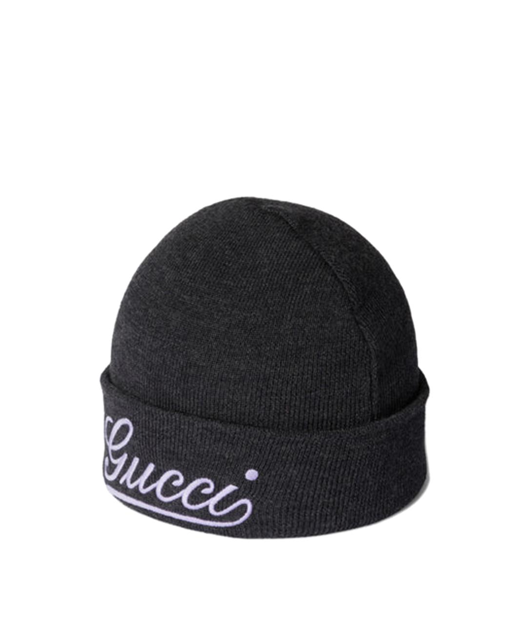 GUCCI Серая шерстяная шапка, фото 2