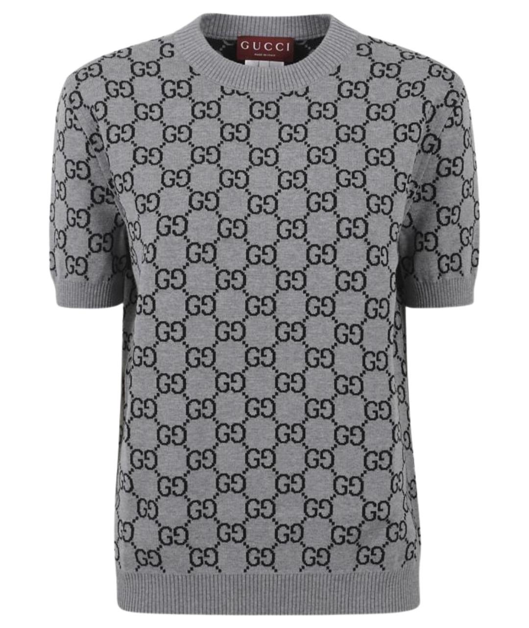 GUCCI Серый шерстяной джемпер / свитер, фото 1