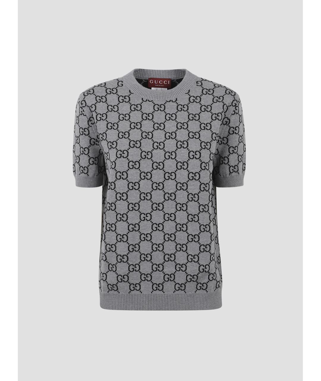 GUCCI Серый шерстяной джемпер / свитер, фото 4