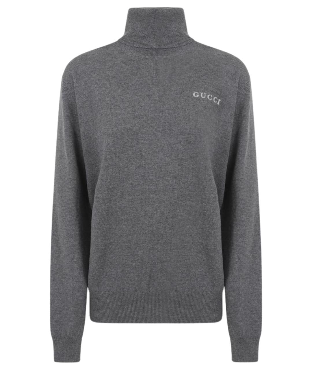 GUCCI Серый кашемировый джемпер / свитер, фото 1
