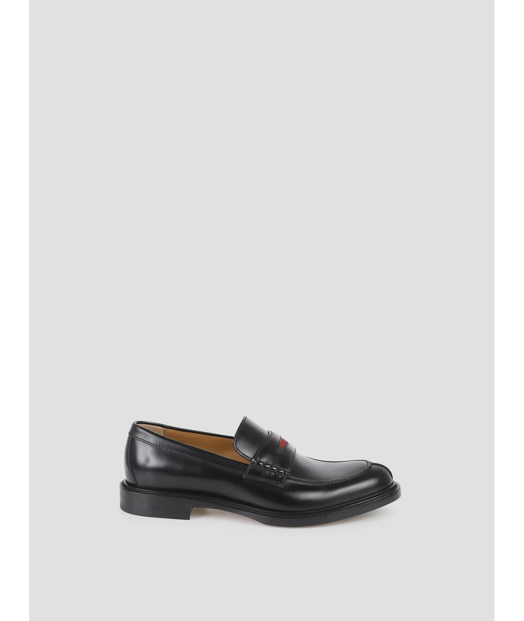 GUCCI Черные кожаные лоферы, фото 4