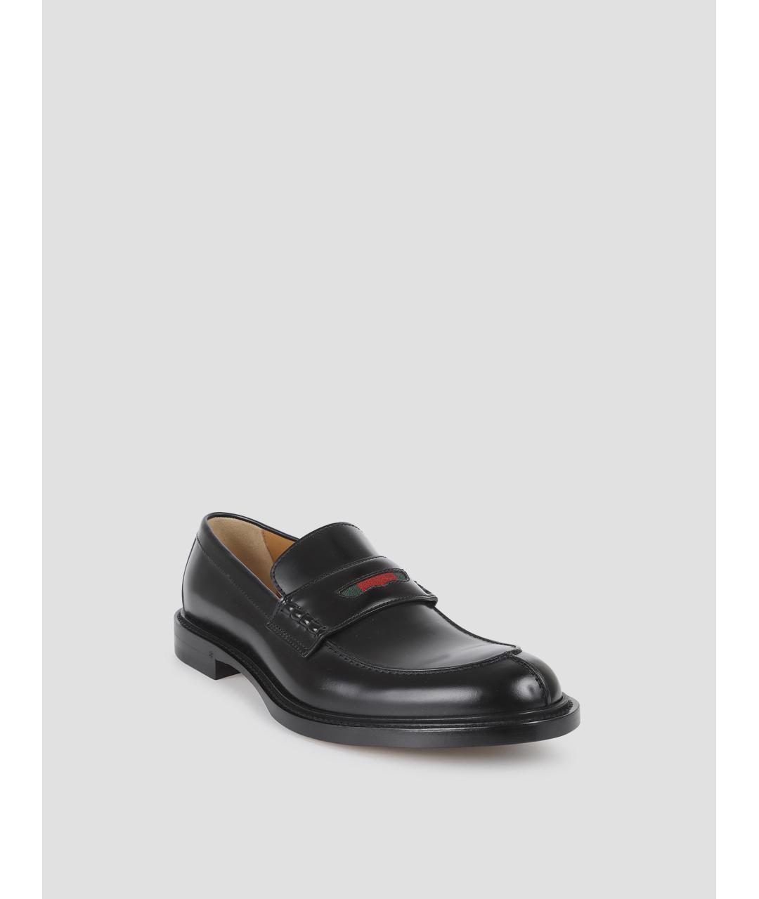 GUCCI Черные кожаные лоферы, фото 3