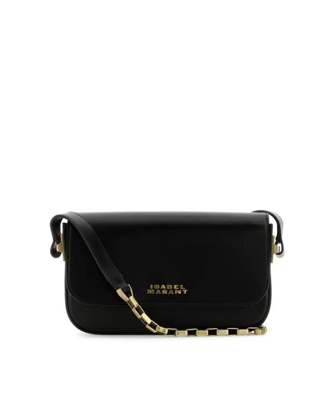 ISABEL MARANT Черная кожаная сумка через плечо, фото 1