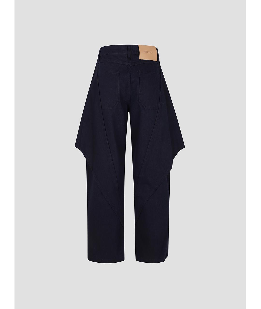 J.W.ANDERSON Темно-синие хлопковые прямые джинсы, фото 2