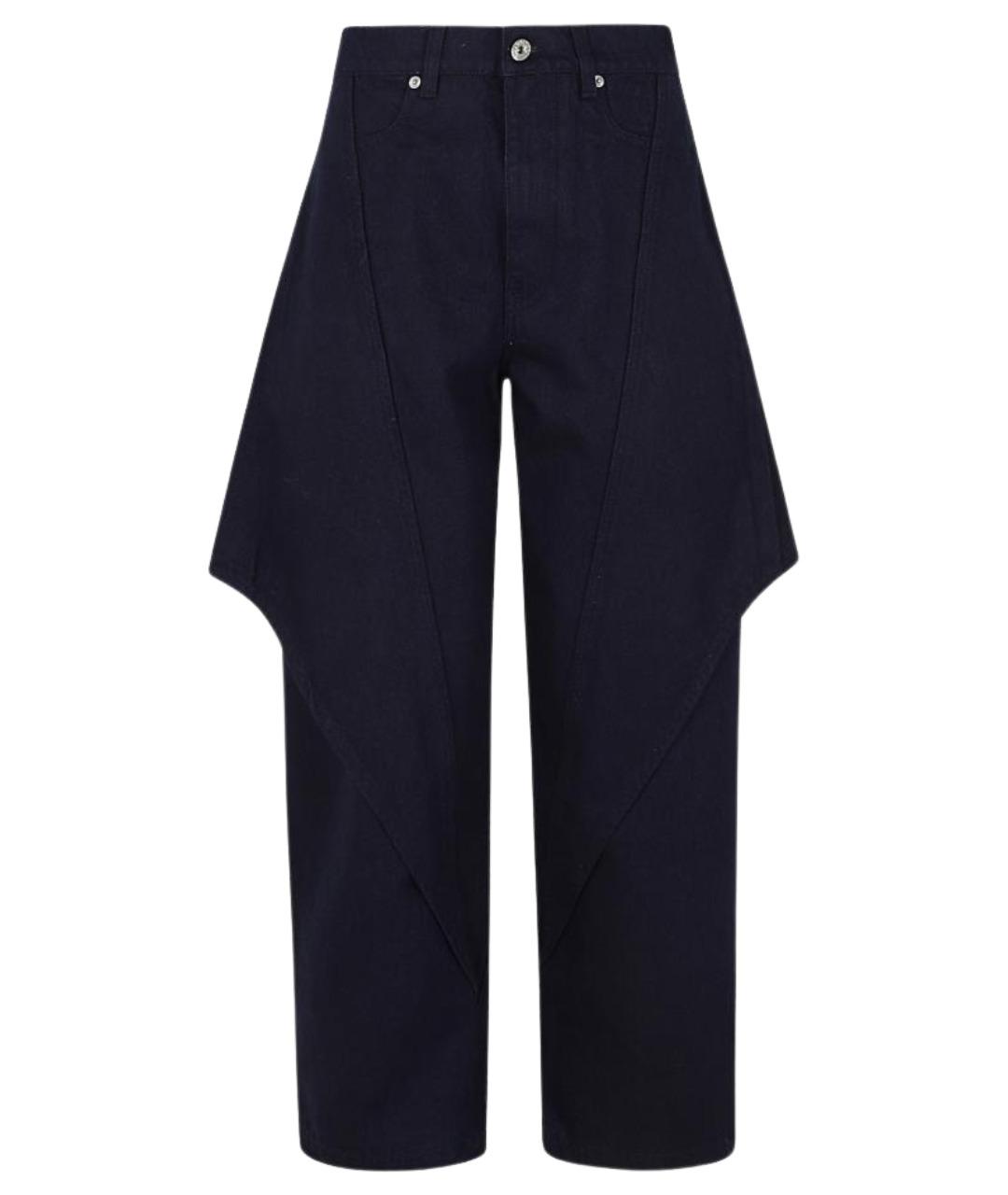 J.W.ANDERSON Темно-синие хлопковые прямые джинсы, фото 1