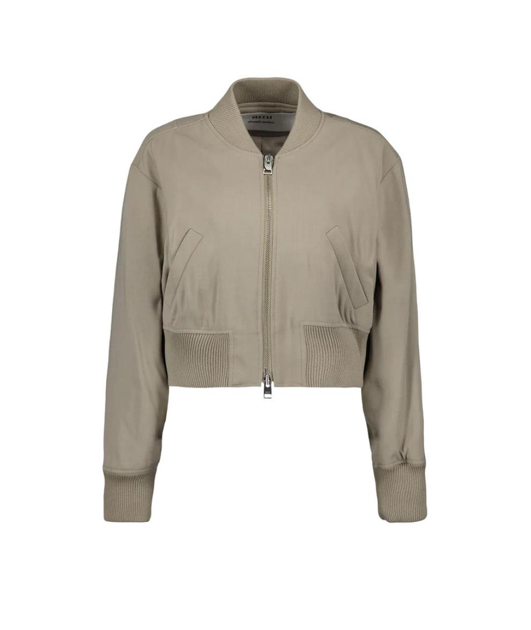 Ami Paris Бежевая вискозная куртка, фото 1