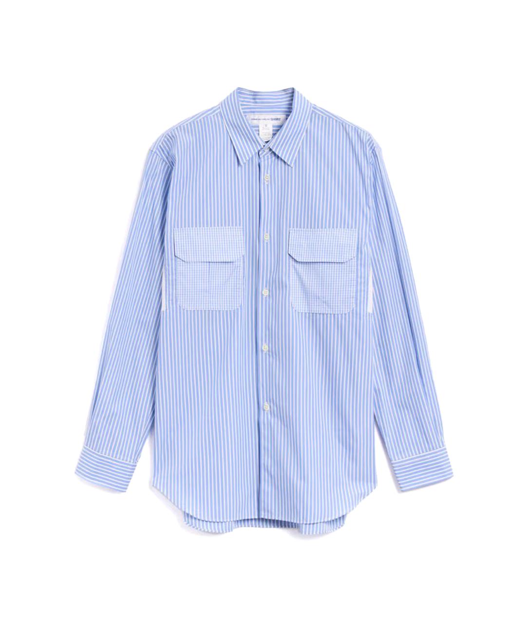 COMME DES GARÇONS HOMME PLUS Голубая хлопковая кэжуал рубашка, фото 1