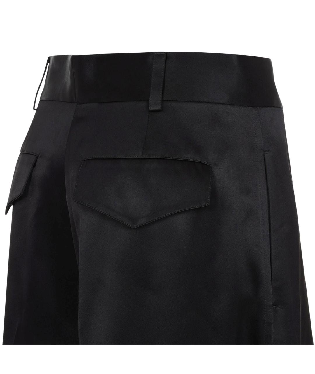 JIL SANDER Черные вискозные прямые брюки, фото 2