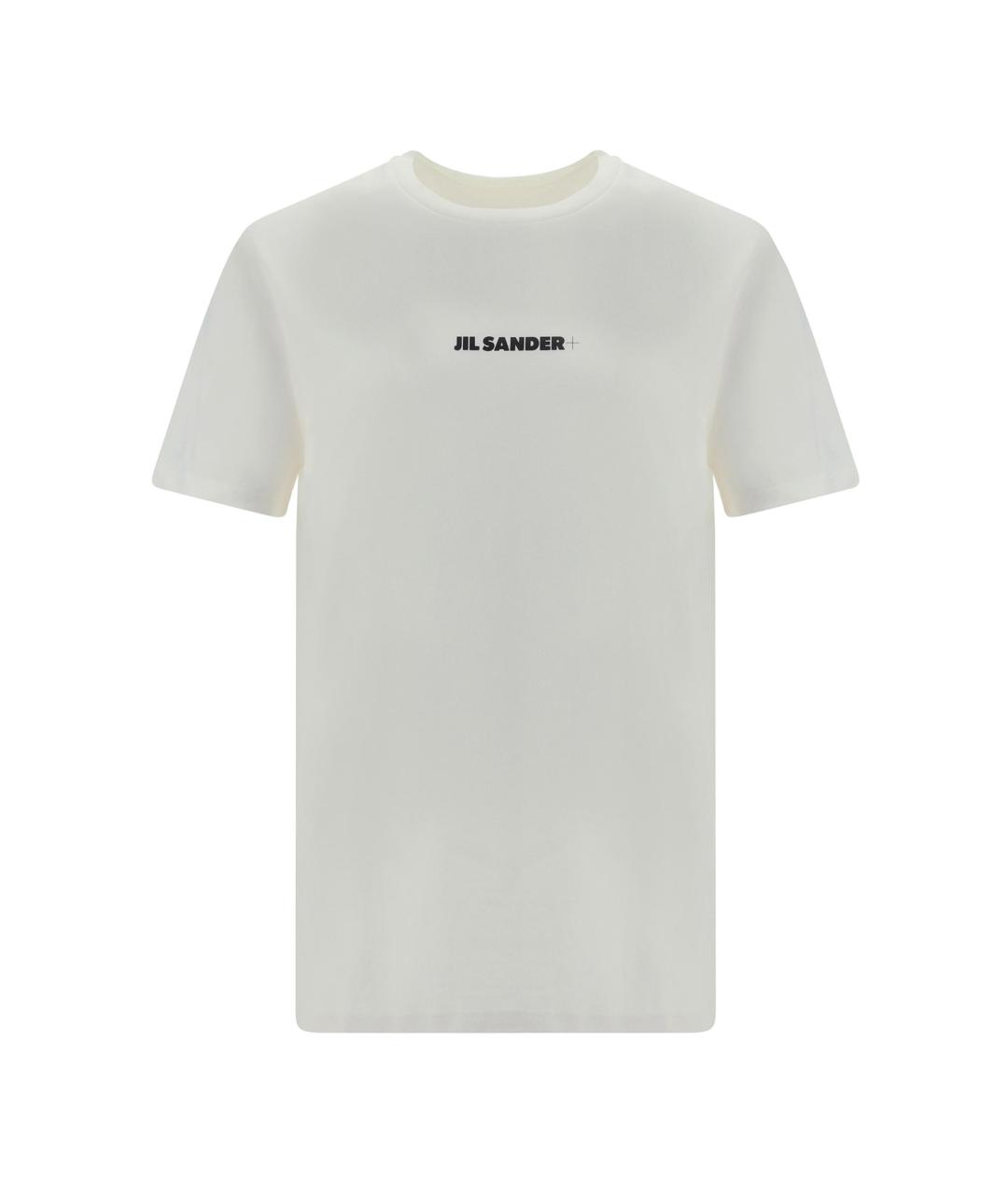 JIL SANDER Белая хлопковая футболка, фото 1