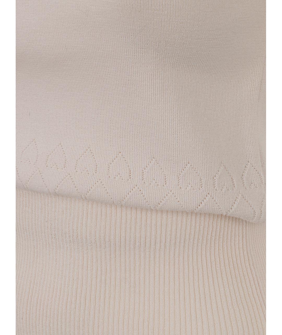 J.W.ANDERSON Бежевая хлопковая майка, фото 3