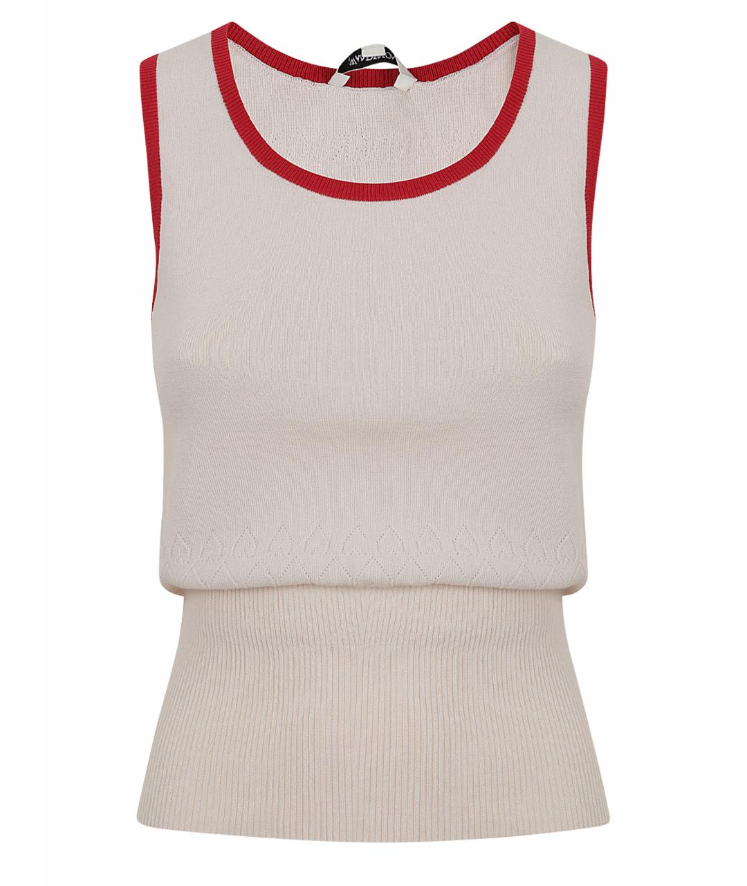 J.W.ANDERSON Бежевая хлопковая майка, фото 1