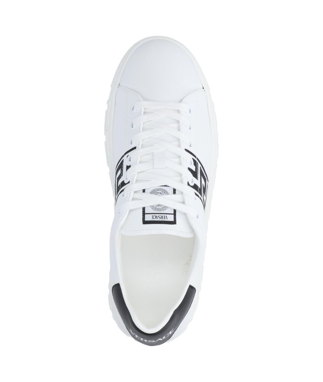 VERSACE Белые синтетические низкие кроссовки / кеды, фото 5