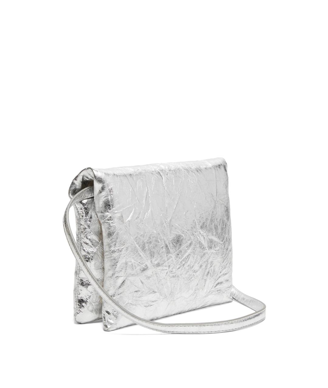 MARNI Серебряная кожаная сумка через плечо, фото 2