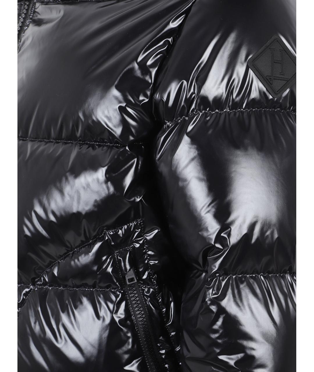 HERNO Черный полиамидовый пуховик, фото 3