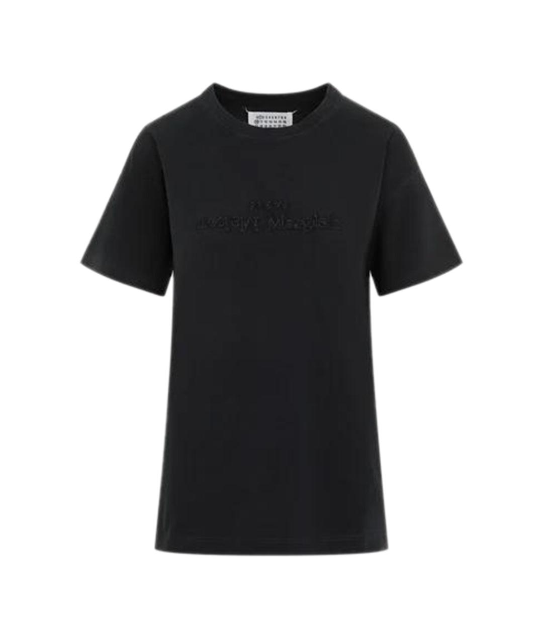 MAISON MARGIELA Черная хлопковая футболка, фото 1