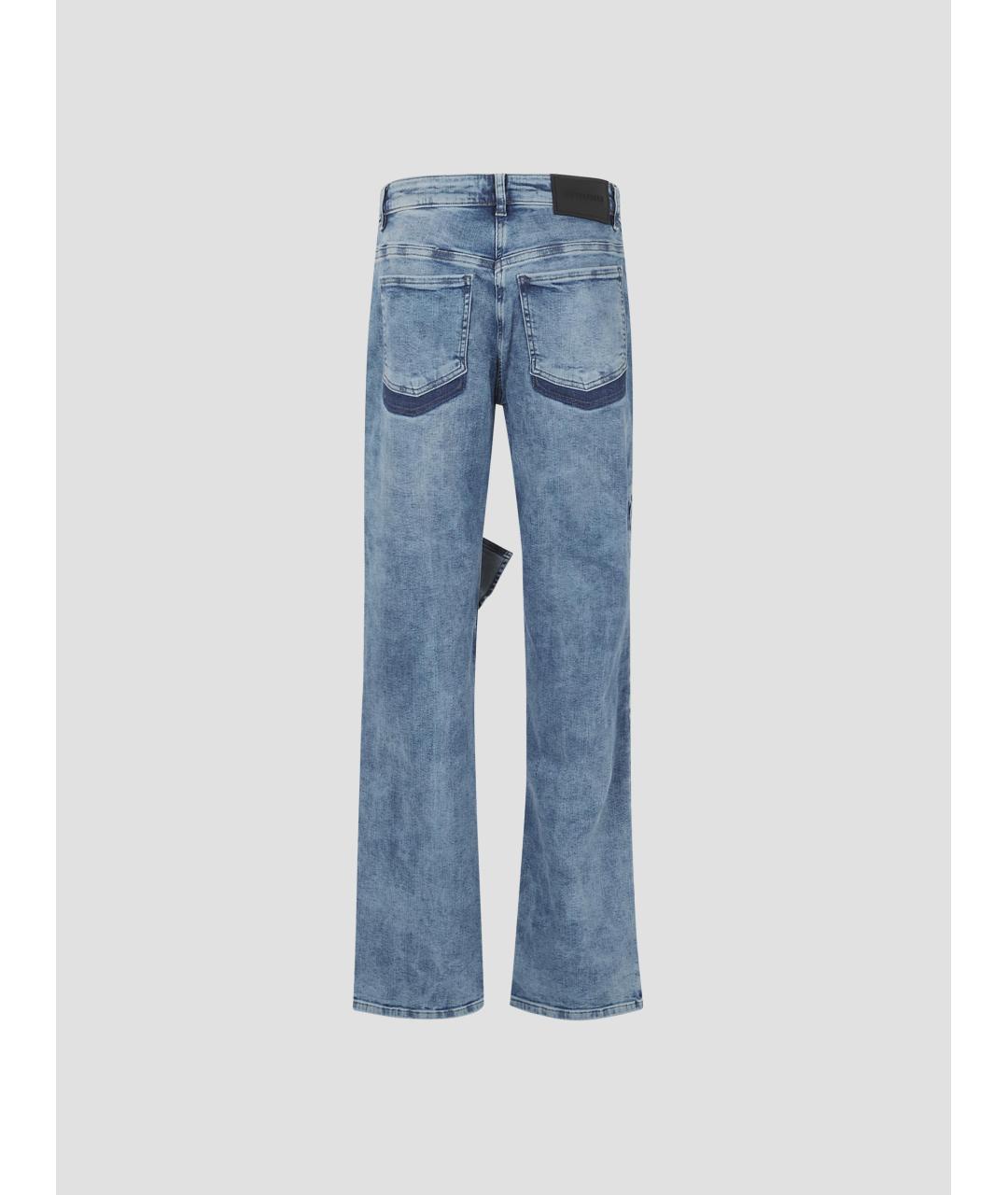 OTTOLINGER Голубые хлопковые прямые джинсы, фото 3