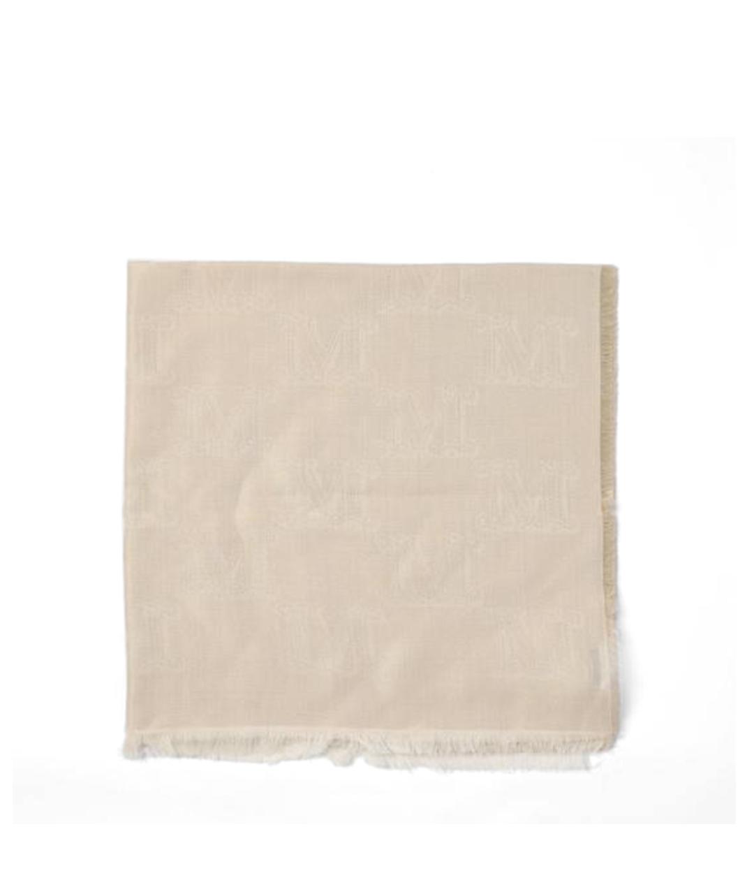 MAX MARA Бежевый шерстяной шарф, фото 1