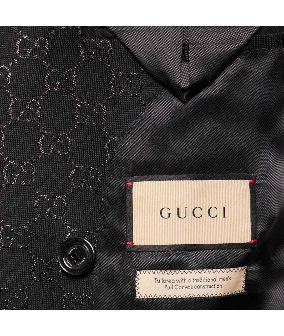 GUCCI Темно-синий хлопковый жакет/пиджак, фото 3