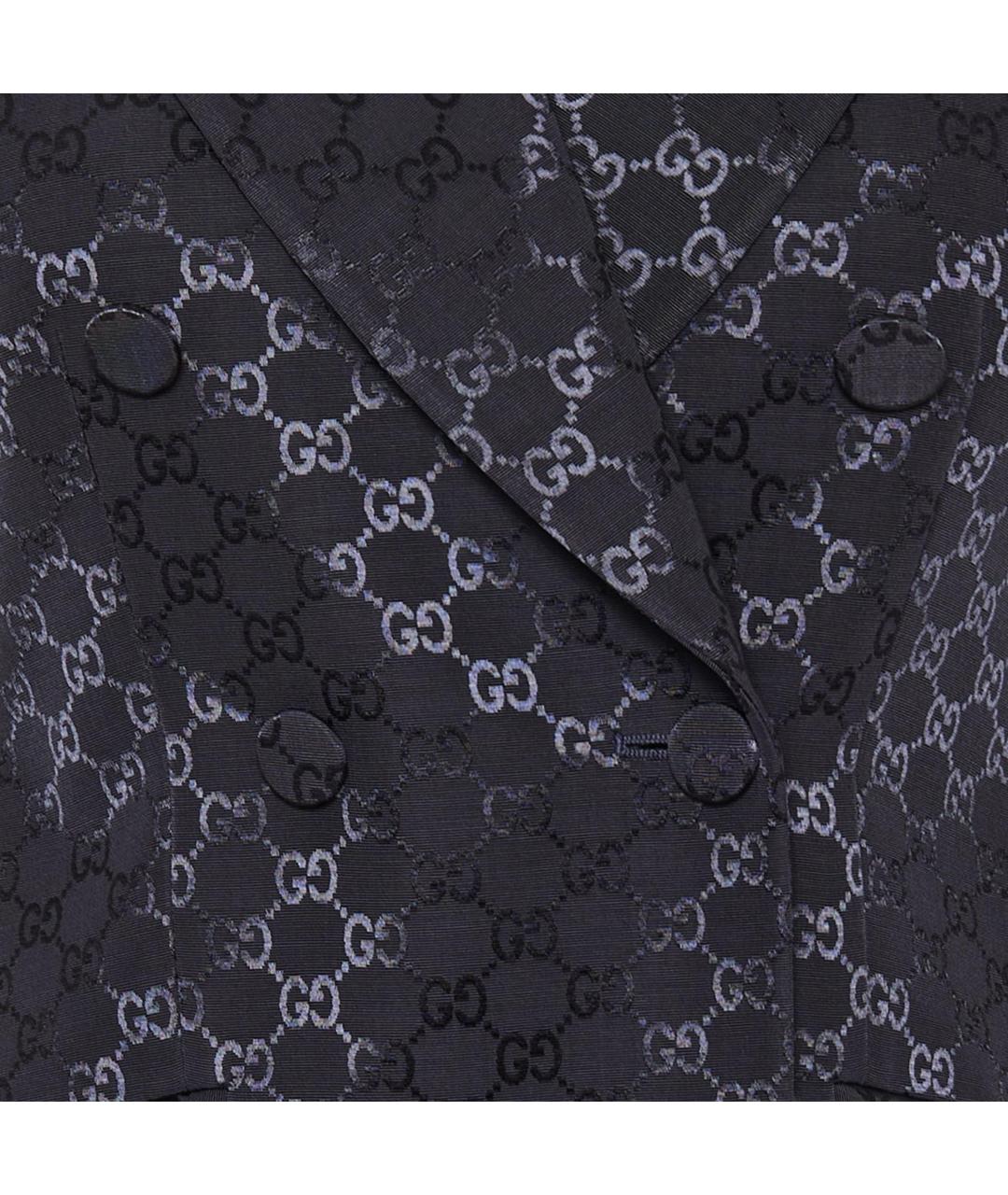 GUCCI Темно-синий хлопковый жакет/пиджак, фото 2