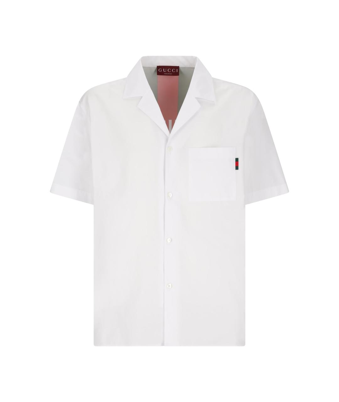 GUCCI Белая хлопковая кэжуал рубашка, фото 1