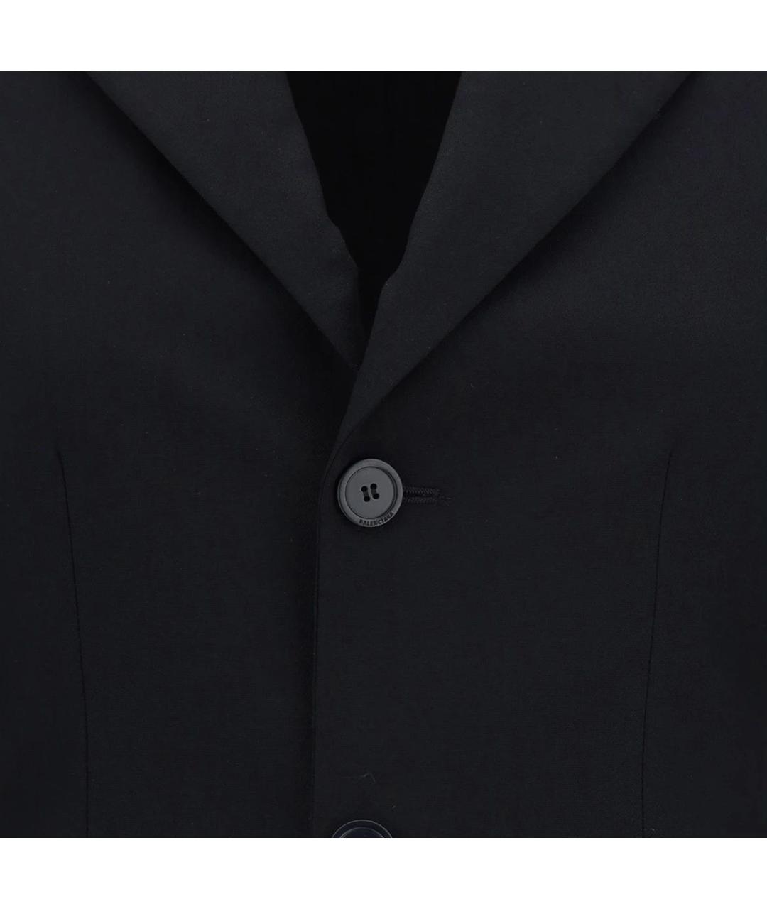 BALENCIAGA Черный шерстяной жакет/пиджак, фото 3