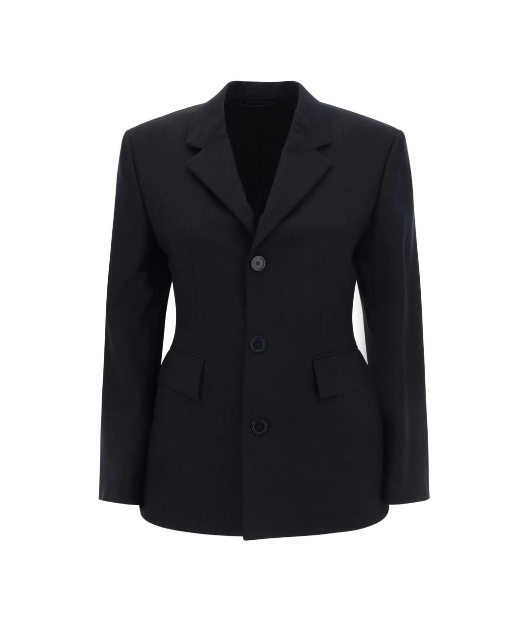 BALENCIAGA Черный шерстяной жакет/пиджак, фото 1