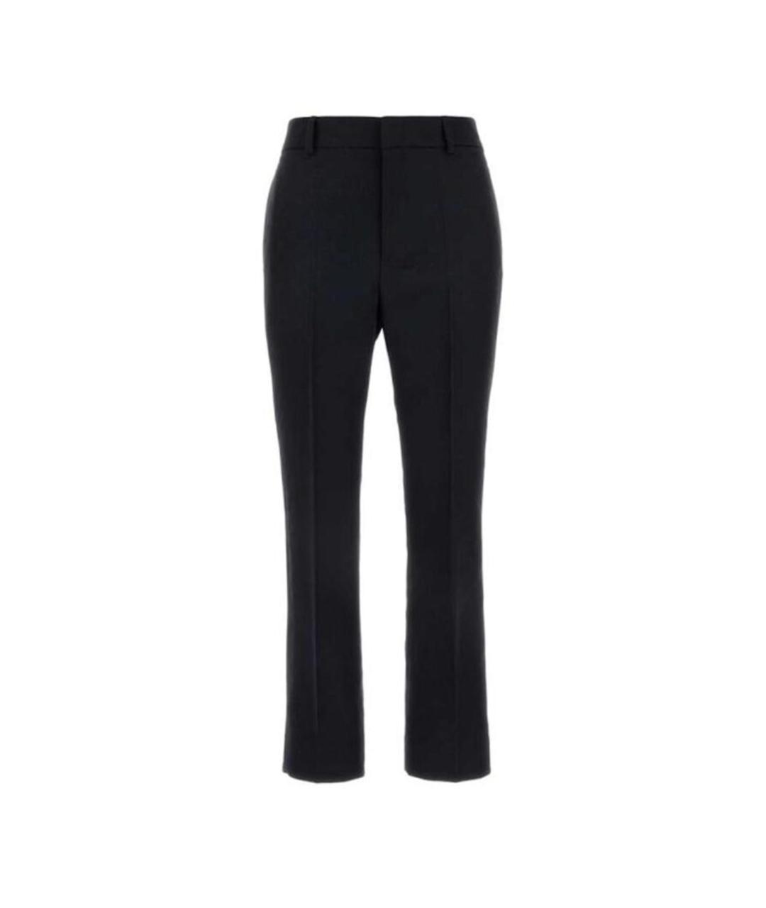 GUCCI Темно-синие хлопковые прямые брюки, фото 1