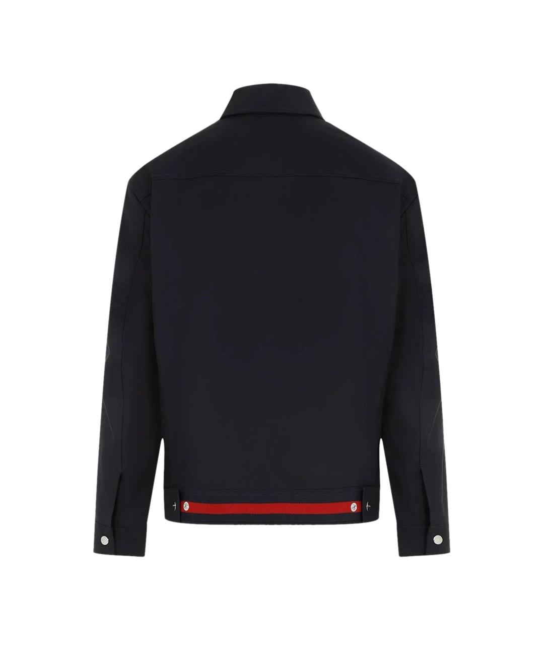 GUCCI Темно-синяя хлопковая куртка, фото 2