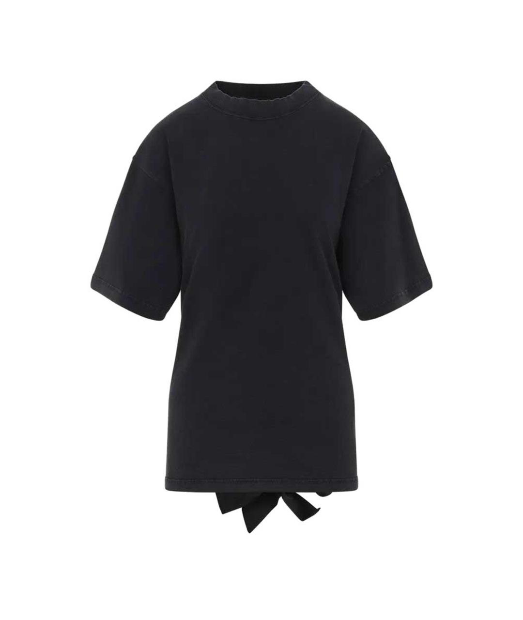 BALENCIAGA Черная хлопковая футболка, фото 1