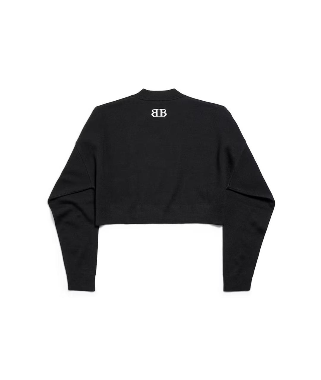 BALENCIAGA Черный шерстяной джемпер / свитер, фото 2