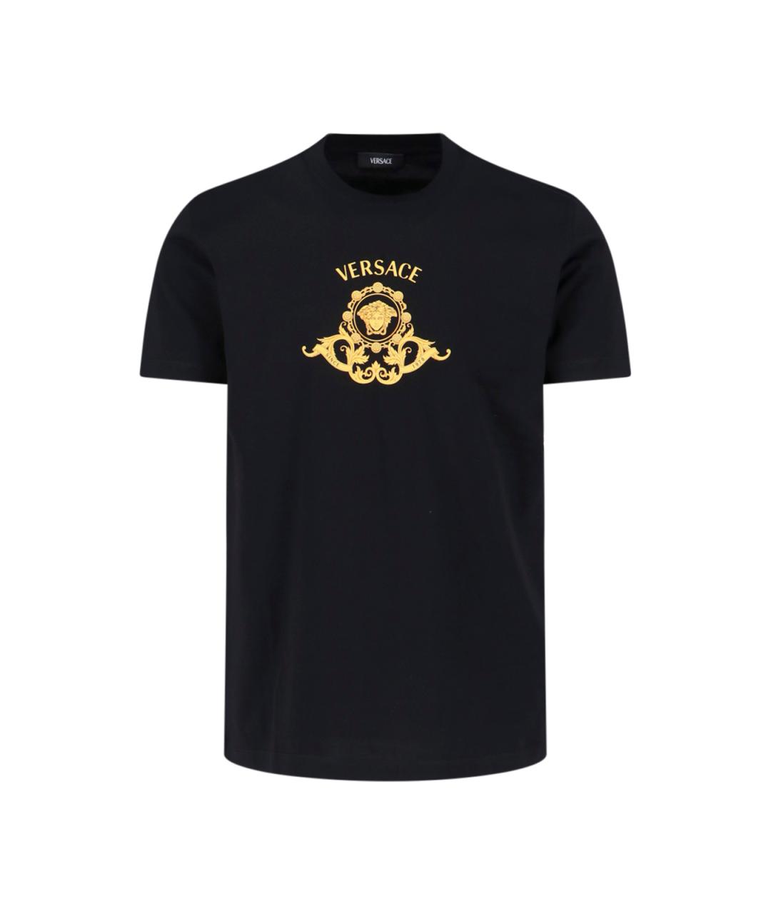 VERSACE Черная хлопковая футболка, фото 1