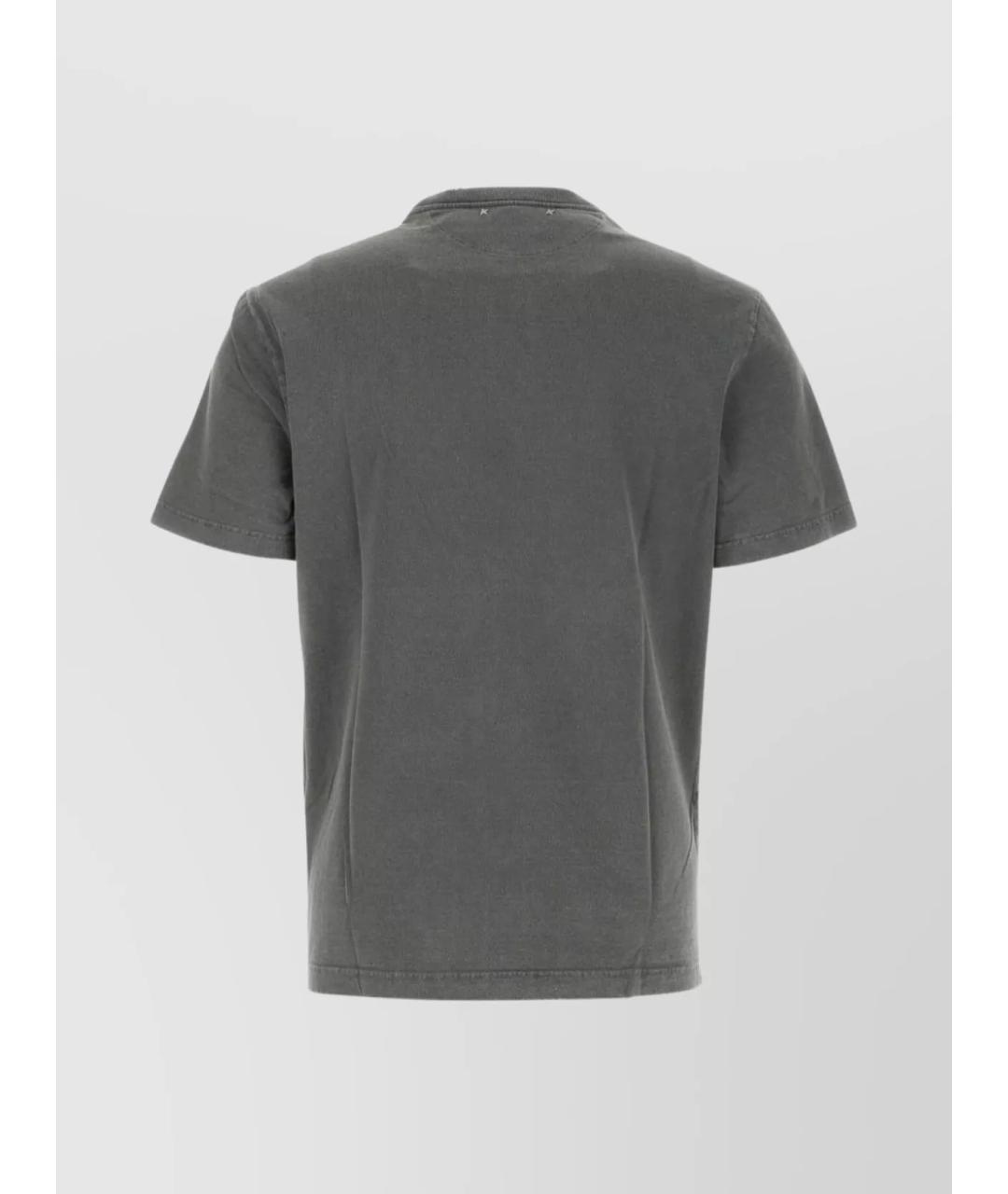 GOLDEN GOOSE DELUXE BRAND Серая хлопковая футболка, фото 2