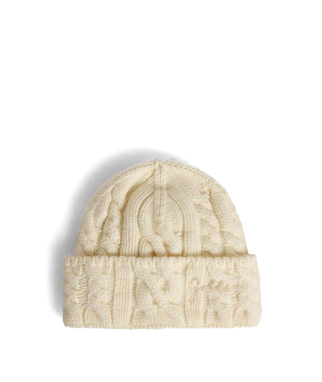 GOLDEN GOOSE DELUXE BRAND Бежевая шерстяная шапка, фото 1