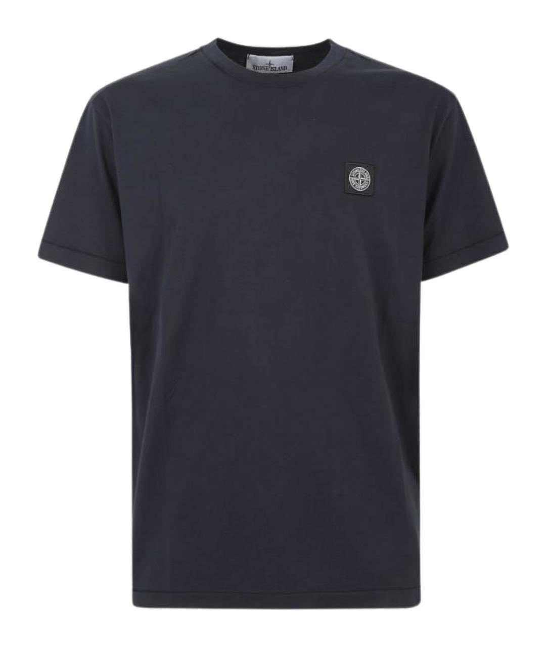 STONE ISLAND Синяя хлопковая футболка, фото 1