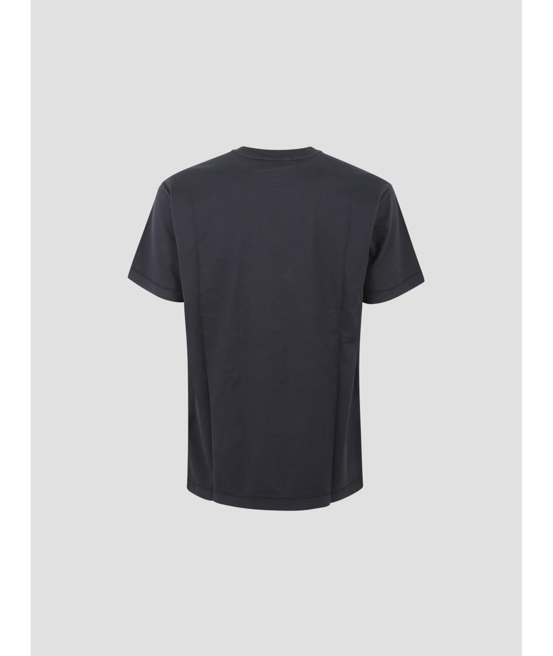 STONE ISLAND Синяя хлопковая футболка, фото 2