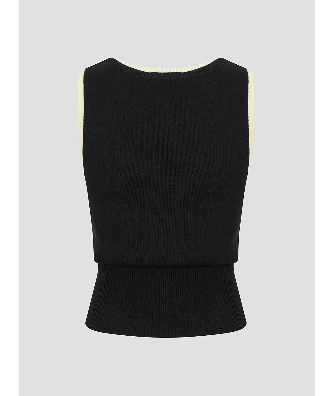 J.W.ANDERSON Черная хлопковая майка, фото 2