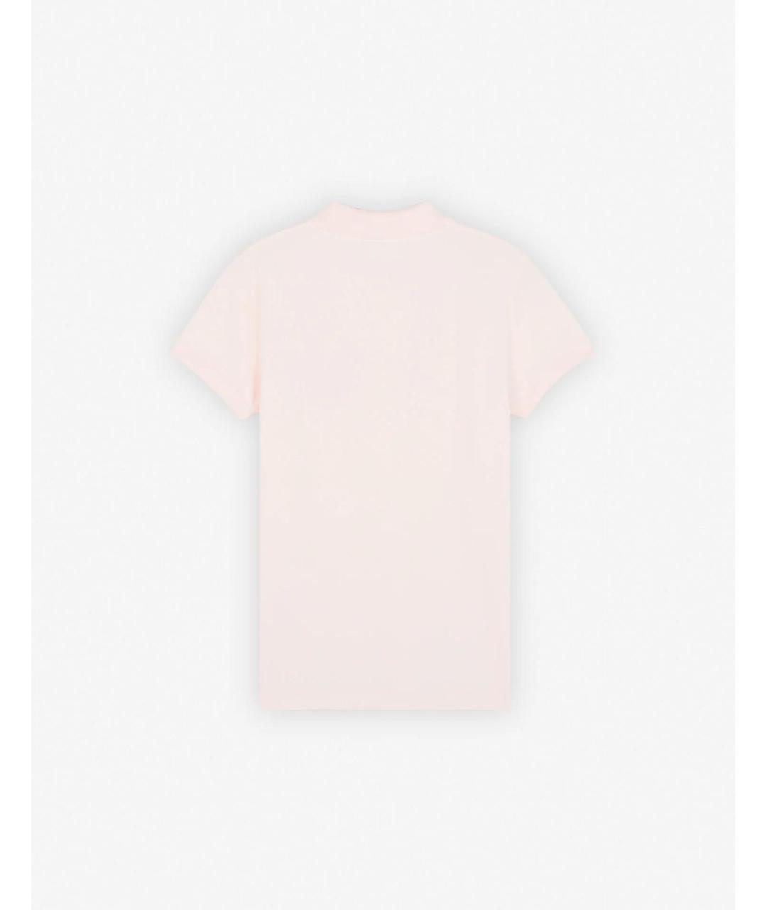 MAISON KITSUNE Розовая хлопковая футболка, фото 2