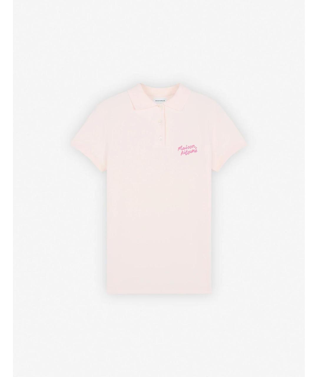 MAISON KITSUNE Розовая хлопковая футболка, фото 3